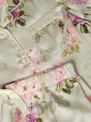 Monsoon Green Floral Satin Short Pyjama Set - Image 4 of 4