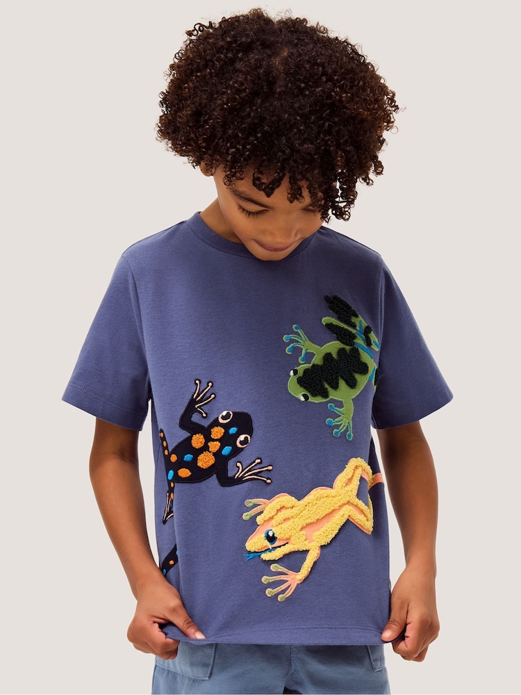 Monsoon Blue Flying Frog T-Shirt - Image 1 of 1