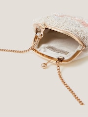 Monsoon Cream Flower Beaded Tassel Bag - Image 3 of 4