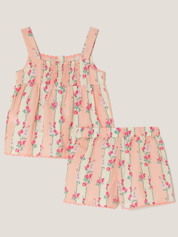 Set de pijamale scurte cu dungi florale Monsoon - Imaginea 1 din 4 Set de pijamale scurte cu dungi florale Monsoon - Imaginea 1 din 4