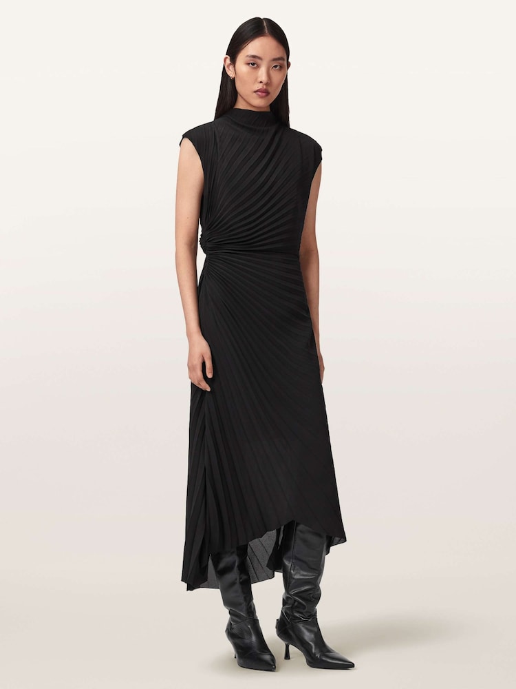 AllSaints Black Rayanna Dress - Image 2 of 6