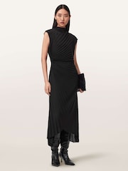 AllSaints Black Rayanna Dress - Image 5 of 6