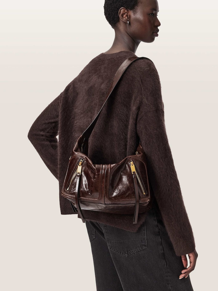 AllSaints Brown Jean Rey Shoulder Bag - Image 1 of 5