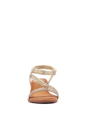 Lunar Gold Lunar Darci Gold Wedge Sandals - Image 5 of 6