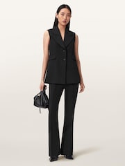 AllSaints Black Astra Waistcoat - Image 5 of 6