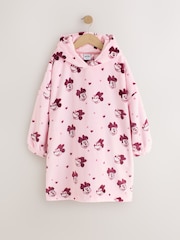 Pink/Red Minnie Mouse Fleece Hooded Blanket (3-16yrs) - Image 1 of 4