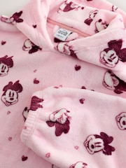 Pink/Red Minnie Mouse Fleece Hooded Blanket (3-16yrs) - Image 3 of 4