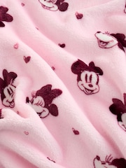 Pink/Red Minnie Mouse Fleece Hooded Blanket (3-16yrs) - Image 4 of 4