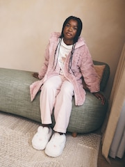 Pink Flower Fleece Hooded Blanket Poncho (3-16yrs) - Image 2 of 4