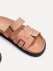 粉红色 - Linzi Essential 前编织带坡跟凉鞋 - 5的图像5｝