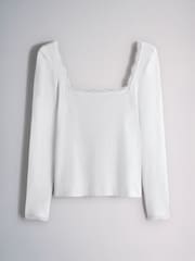 The Set 3 Pack Lace Square Neck Long Sleeve Semi Sheer Top - 圖片 7，共 10