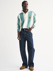 Abercrombie & Fitch Green Archive Rugby Top - Image 6 of 9