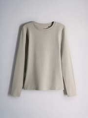 The Set 8 Pack Slim Fit Crew Neck Long Sleeve T-Shirts Black/Brown/Neutral/Taupe/White - Image 17 of 17