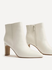 Linzi Cream Alisha Point Toe Block Heeled Ankle Boots - Image 4 of 5