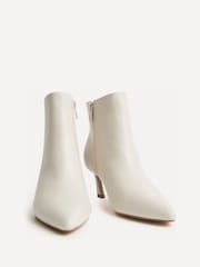 Linzi Cream Secured Pointed Toe Stiletto Ankle Boots - Image 3 of 5
