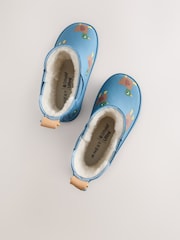 Blue/Brown Duck Warm Lined Ankle Wellies - Image 3 of 6