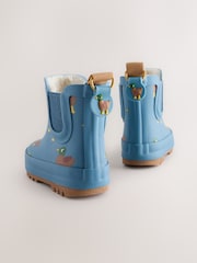 Blue/Brown Duck Warm Lined Ankle Wellies - Image 4 of 6