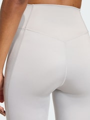 adidas Grey Optime Essentials Workout Shine 7/8 Leggings - Image 4 of 5