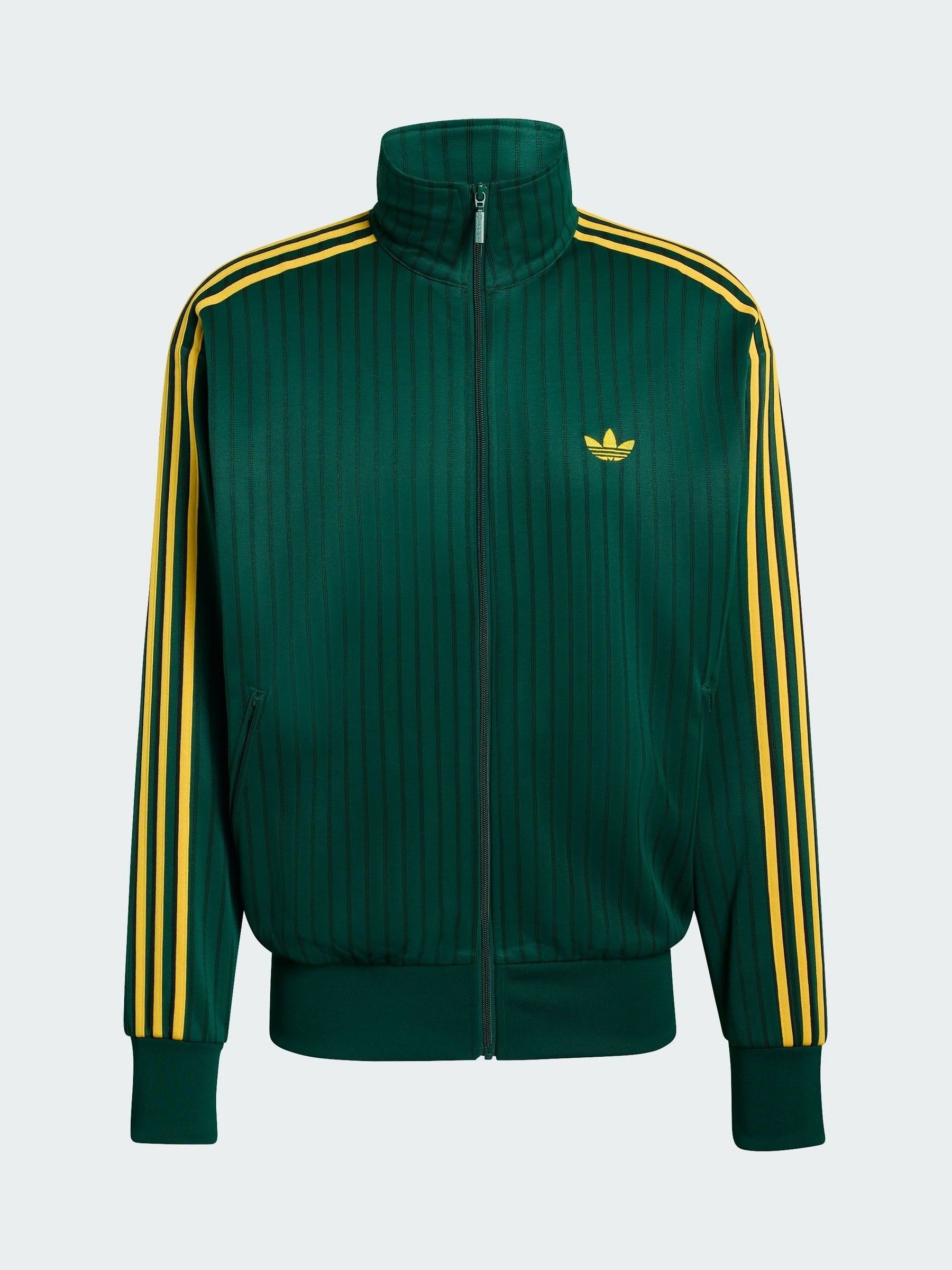 Buy adidas Originals Green Firebird Loose Pinstripes Jacket from