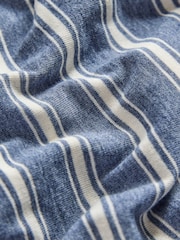 The Set 2 Pack Essentials Slash Neck and Balloon Pyjamas White Blue Stripe/Navy Star - Image 7 of 7