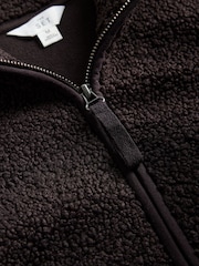 The Set 2 Pack Quarter Zip Borg Sweaters Brown/Oat Marl - Image 9 of 10