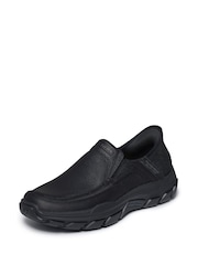 Skechers Black Respected Elgin Leather Slip Trainers - Image 4 of 6