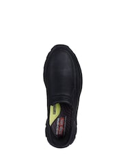 Skechers Black Respected Elgin Leather Slip Trainers - Image 5 of 6