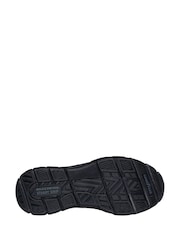 Skechers Black Respected Elgin Leather Slip Trainers - Image 6 of 6
