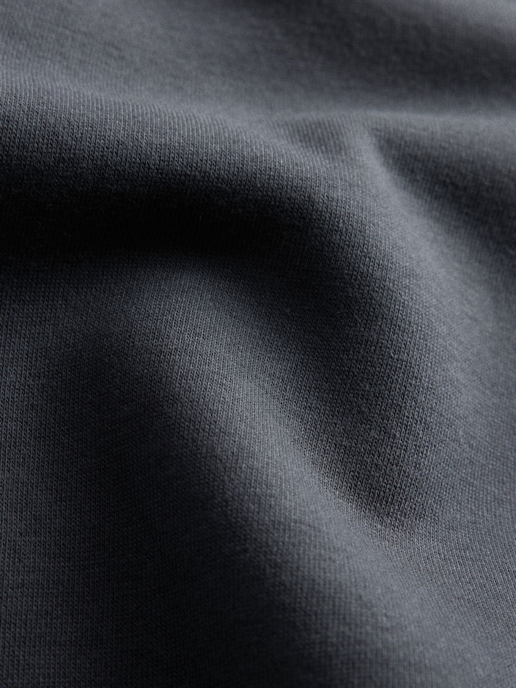 The Set Trophy Neck Sweatshirt and Barrel Leg Joggers Co-Ord Set Dark Navy Dark Navy - Image 10 of 10