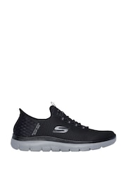 Skechers Black/Grey Summits High Range Slip Trainers - Image 1 of 6