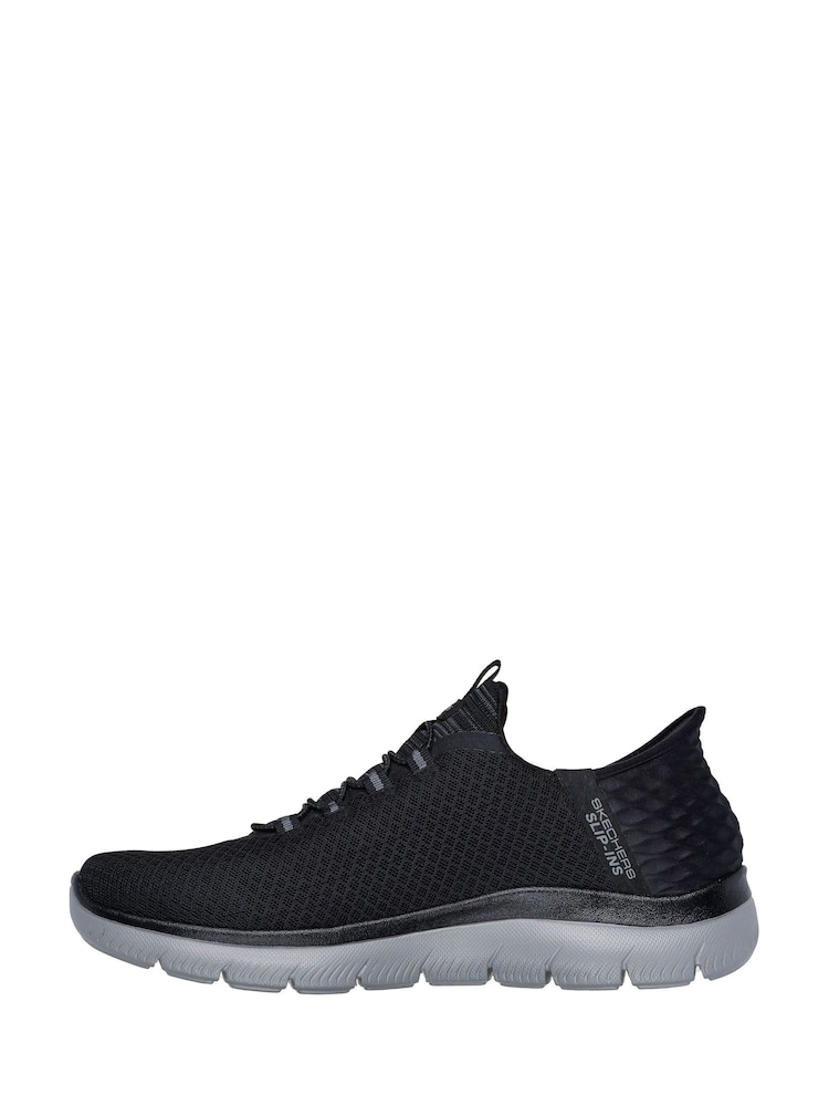 Skechers Black/Grey Summits High Range Slip Trainers - Image 2 of 6