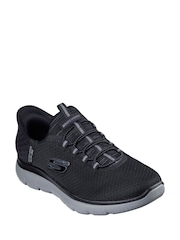 Skechers Black/Grey Summits High Range Slip Trainers - Image 3 of 6