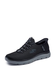 Skechers Black/Grey Summits High Range Slip Trainers - Image 4 of 6
