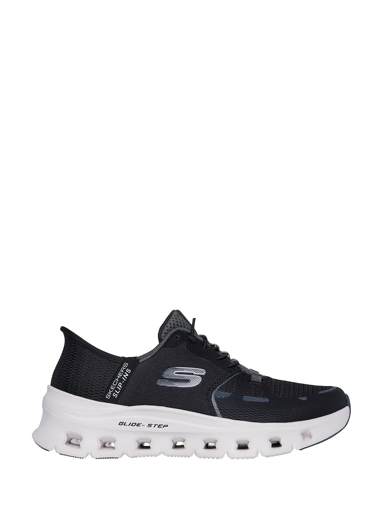 Skechers Black/White Glide Step Pro Trainers - Image 1 of 6