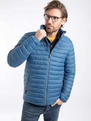 כחול  - Weird Fish ז'קט מרופד מבד דק ועמיד בגשם, דגם Crantock - תמונה 4 מתוך 6