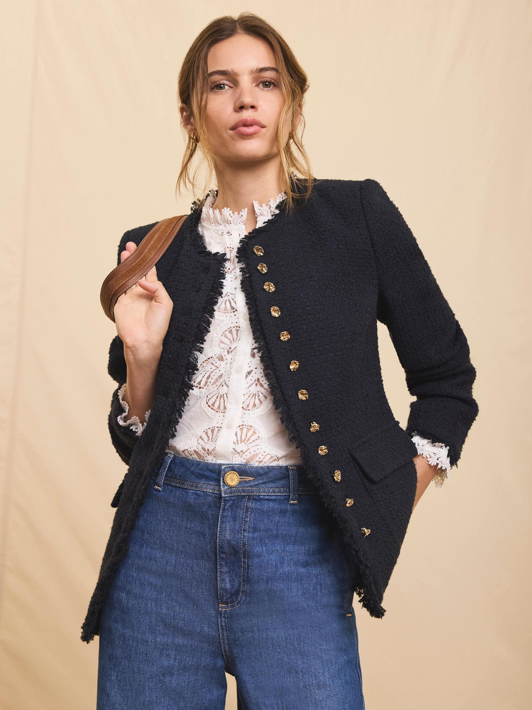 Buy Mint Velvet Blue Boucle Tweed Jacket from Next USA