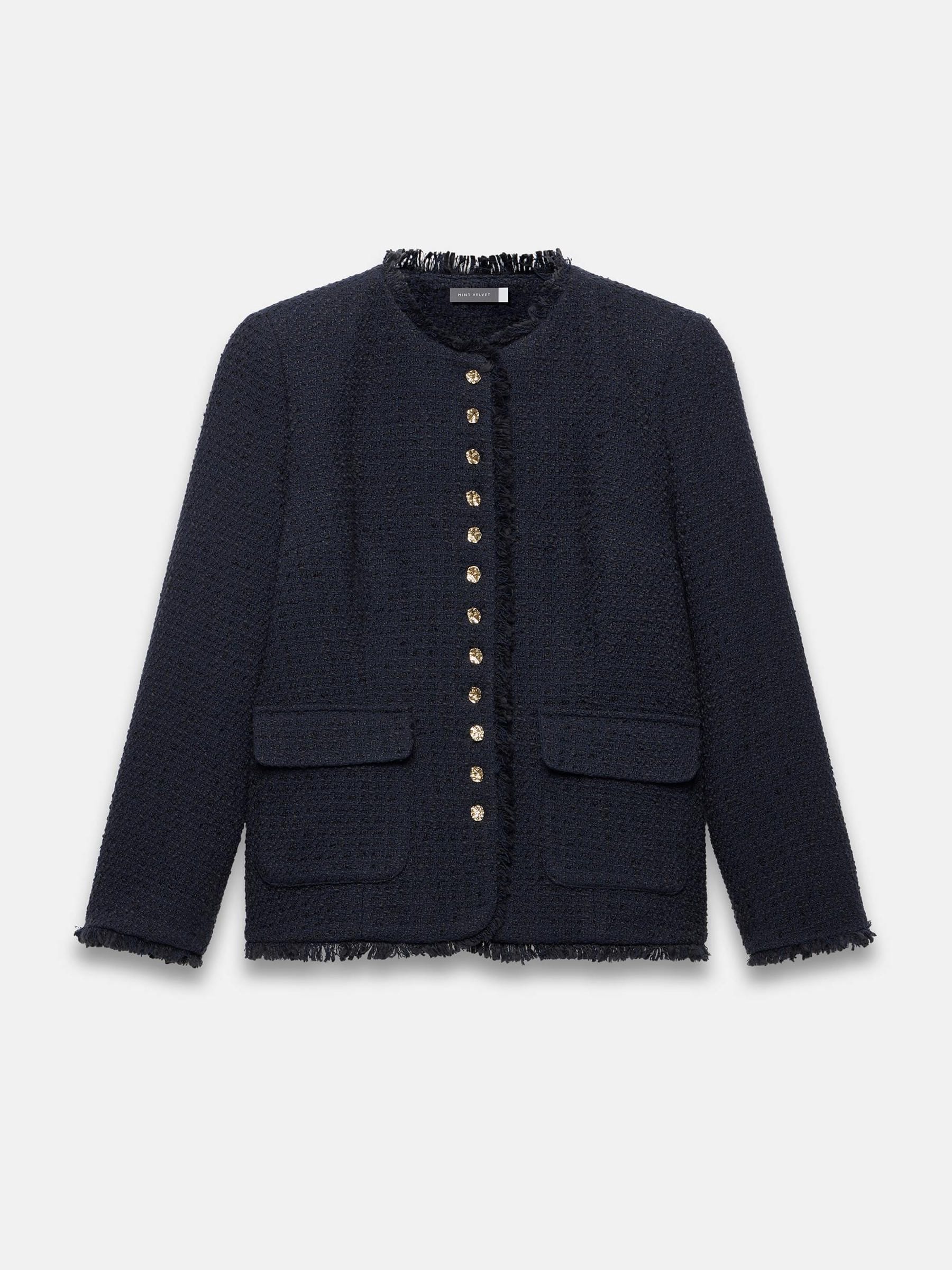 Buy Mint Velvet Blue Boucle Tweed Jacket from Next USA