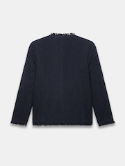 Mint Velvet Blue Boucle Tweed Jacket - Image 8 of 8