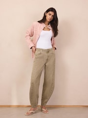 Mint Velvet Green Barrel Leg Jeans - Image 2 of 8