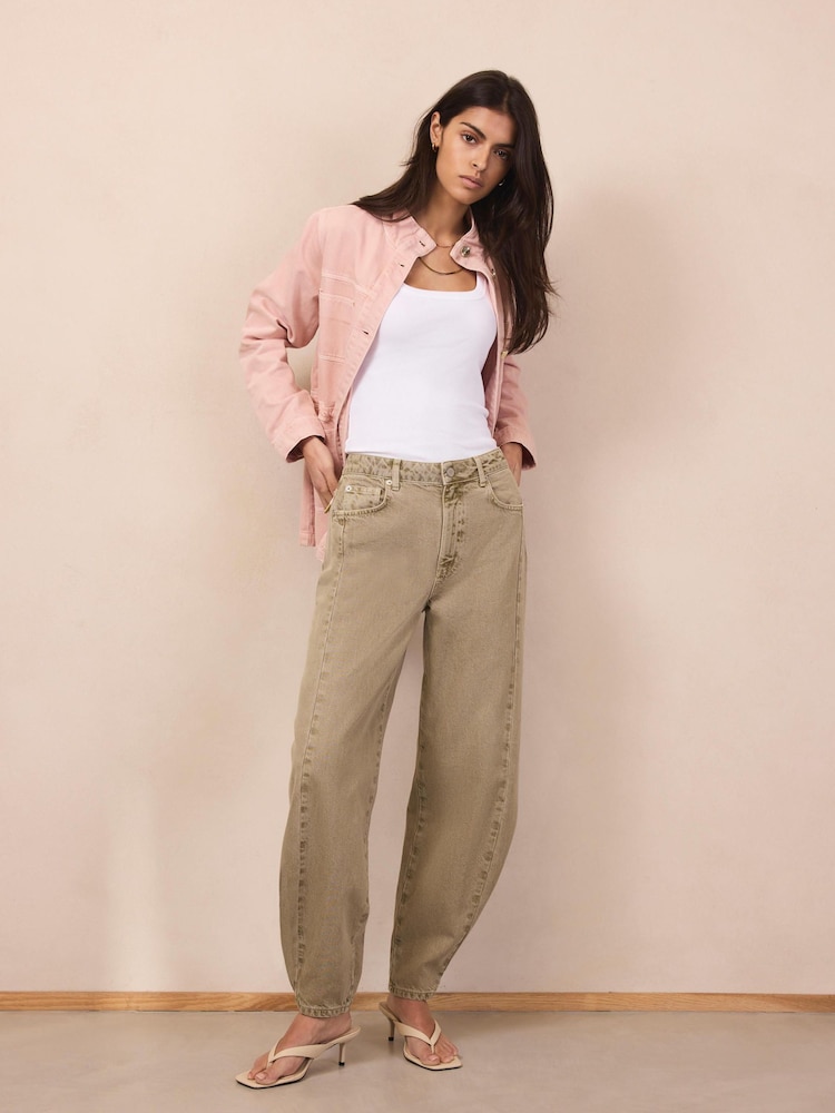 Mint Velvet Green Barrel Leg Jeans - Image 2 of 8