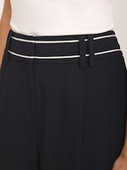 Mint Velvet Black Waist Detail Wide Trousers - Image 4 of 7