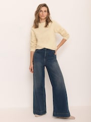 Mint Velvet Yellow Cotton Blend Embroidered Sweatshirt - Image 5 of 8