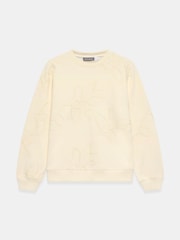 Mint Velvet Yellow Cotton Blend Embroidered Sweatshirt - Image 7 of 8