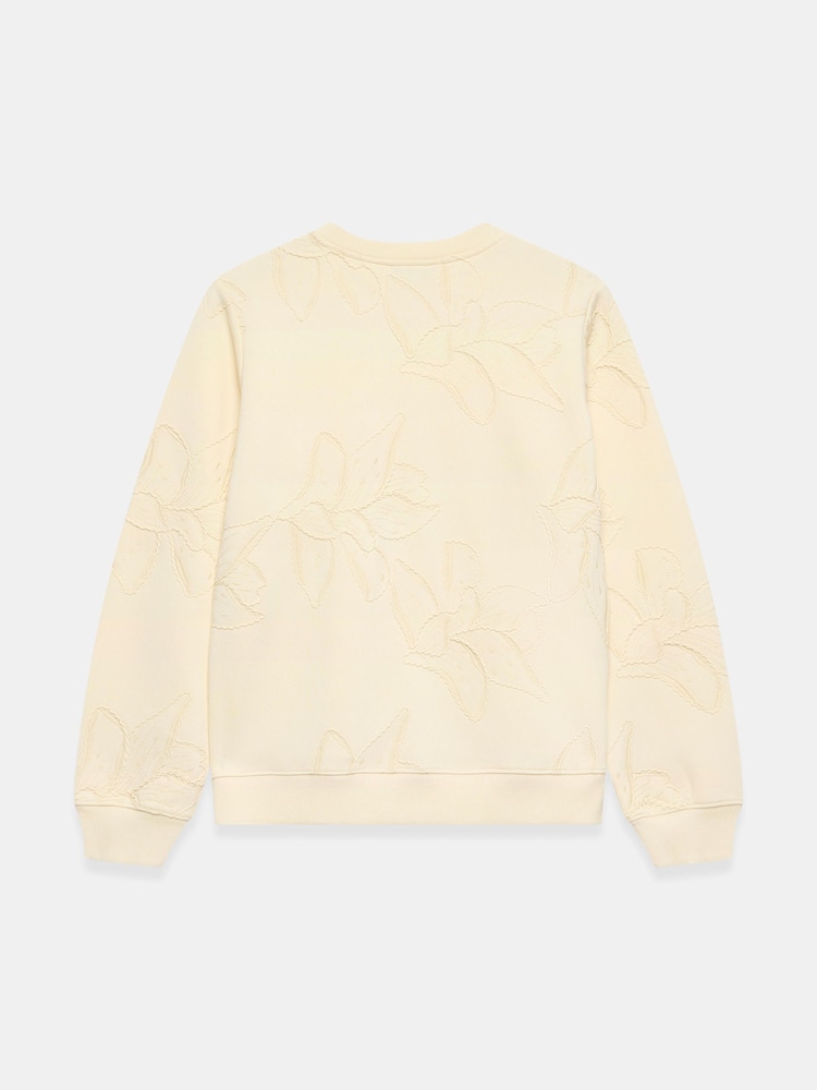 Mint Velvet Yellow Cotton Blend Embroidered Sweatshirt - Image 8 of 8