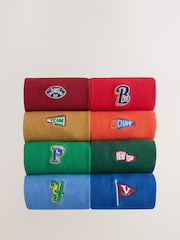 Blue/Red Preppy Fun Socks 8 Pack - Image 2 of 12