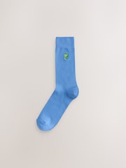 Blue/Red Preppy Fun Socks 8 Pack - Image 5 of 12