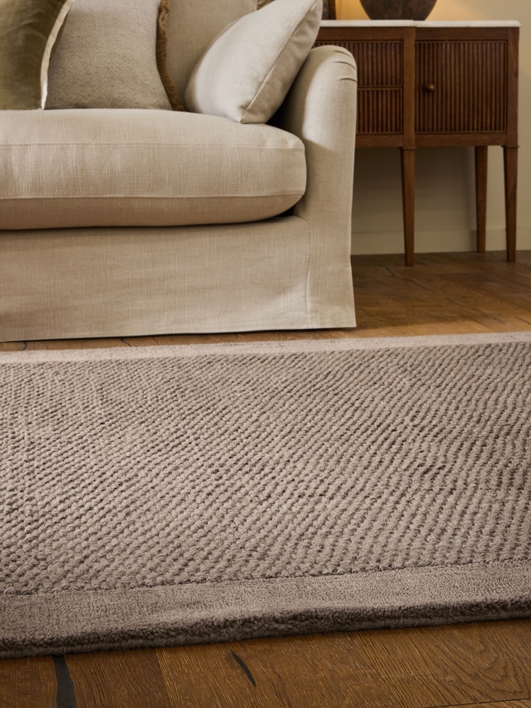 Mink Natural Collection Luxe Florence Border Wool Rug - Image 2 of 5 Mink Natural Collection Luxe Florence Border Wool Rug - Image 2 of 5