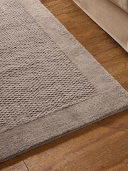 Mink Natural Collection Luxe Florence Border Wool Rug - Image 3 of 5