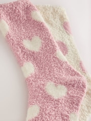Pink/Cream Cosy Ankle Socks 2 Pack - Image 4 of 5