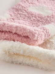 Pink/Cream Cosy Ankle Socks 2 Pack - Image 5 of 5